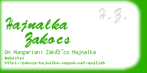 hajnalka zakocs business card